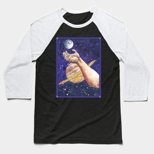 A Moon in the Hand Baseball T-Shirt by seangreenbergart